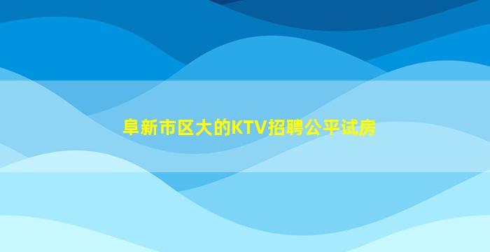 阜新市区大的KTV招聘公平试房